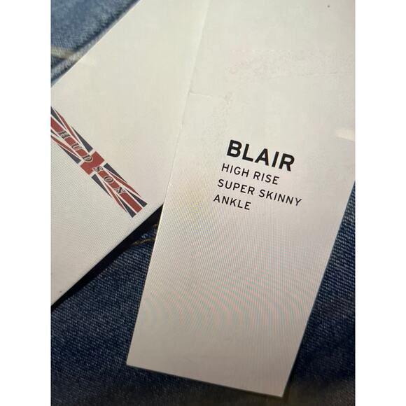 NWT Hudson Jeans Blair Super Skinny Ankle High Rise Jeans Raw Dog Hem. MSRP 215 - Picture 4 of 5